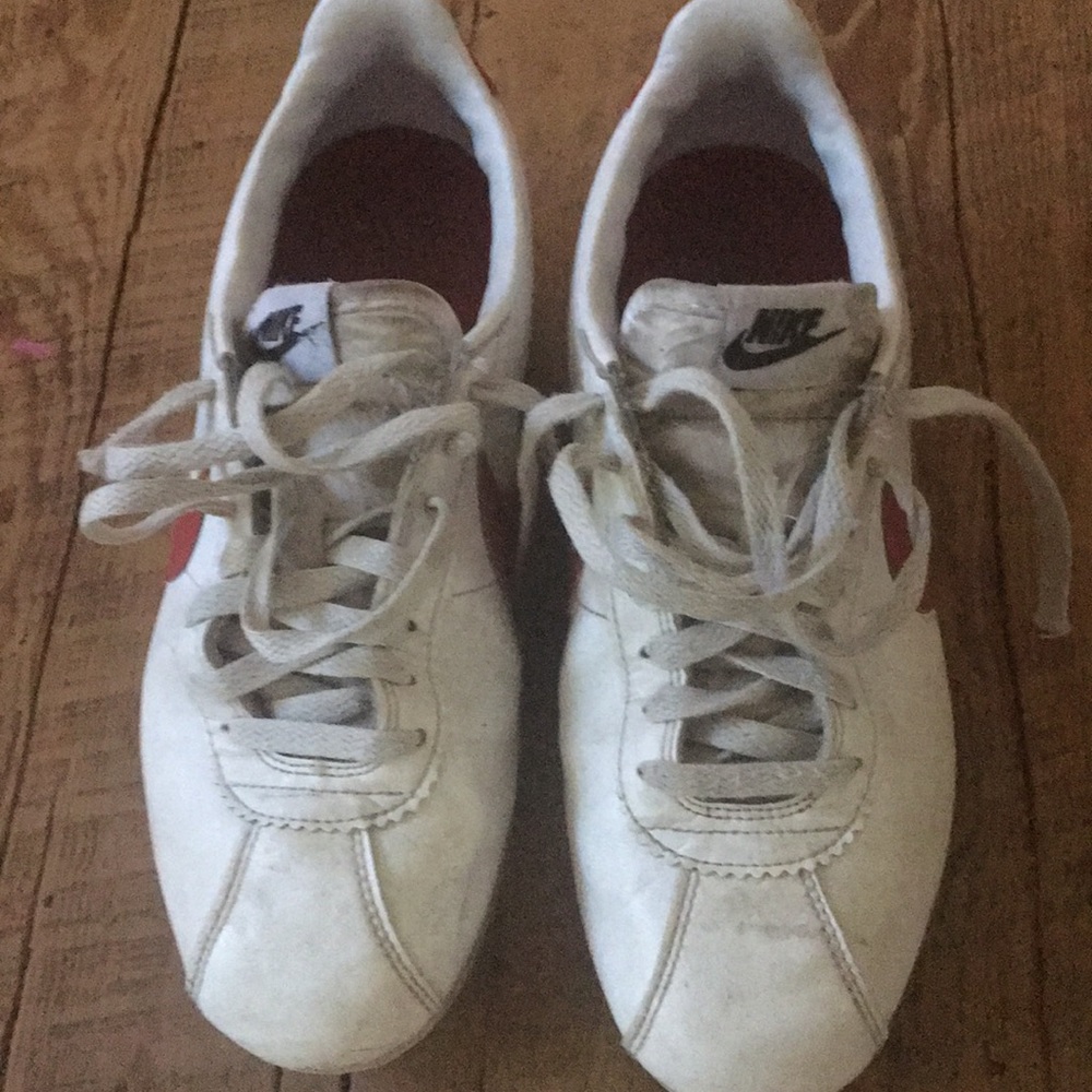 Nike red swoosh sneakers
